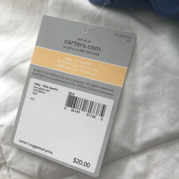 Carter's Two-Pack Rompers Size 12M New with Tags! - Picture 4 of 8